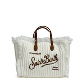 Borsa a mano SAINT BARTH COLETTE WOOL - Bianco 01045I